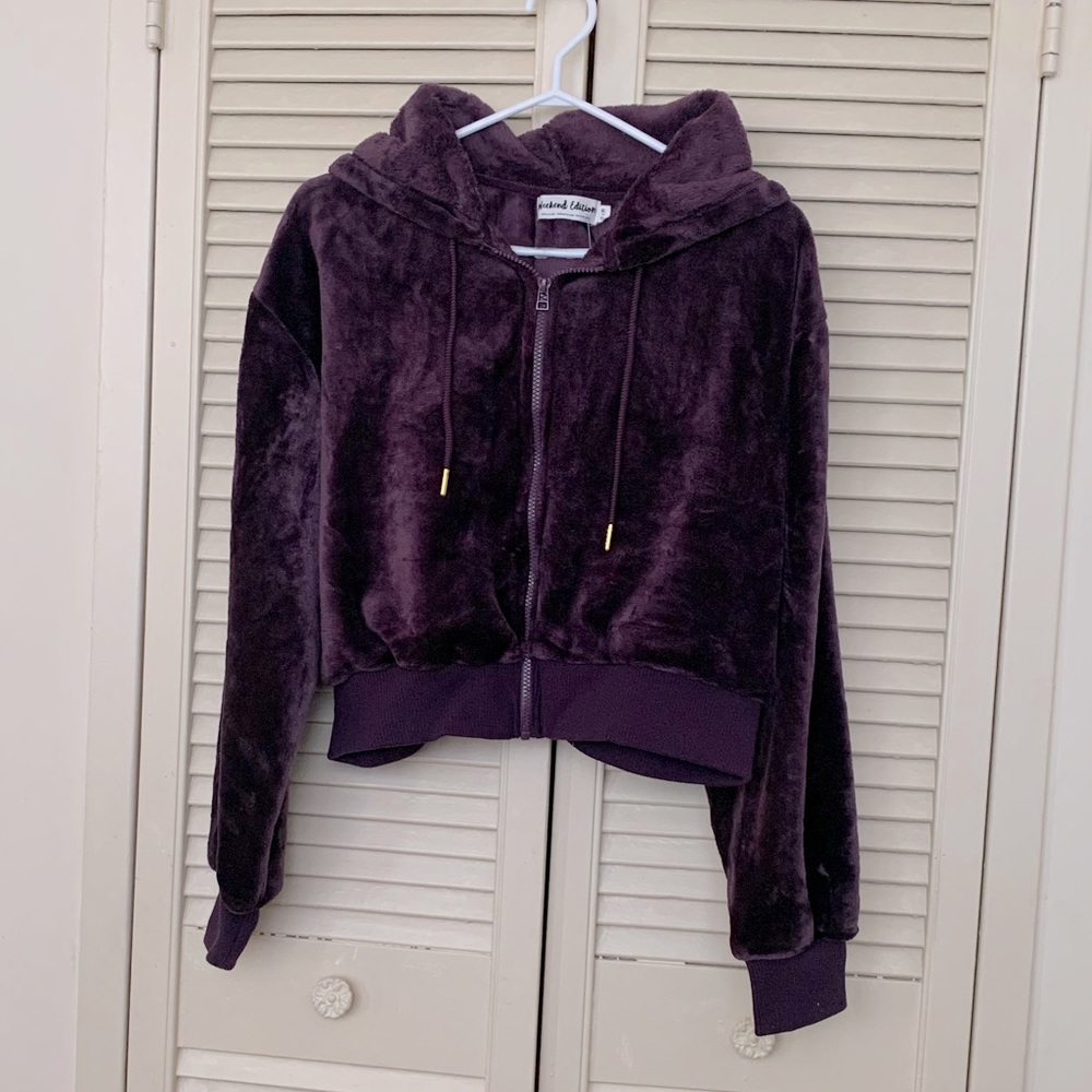 Purple teddy bear jacket